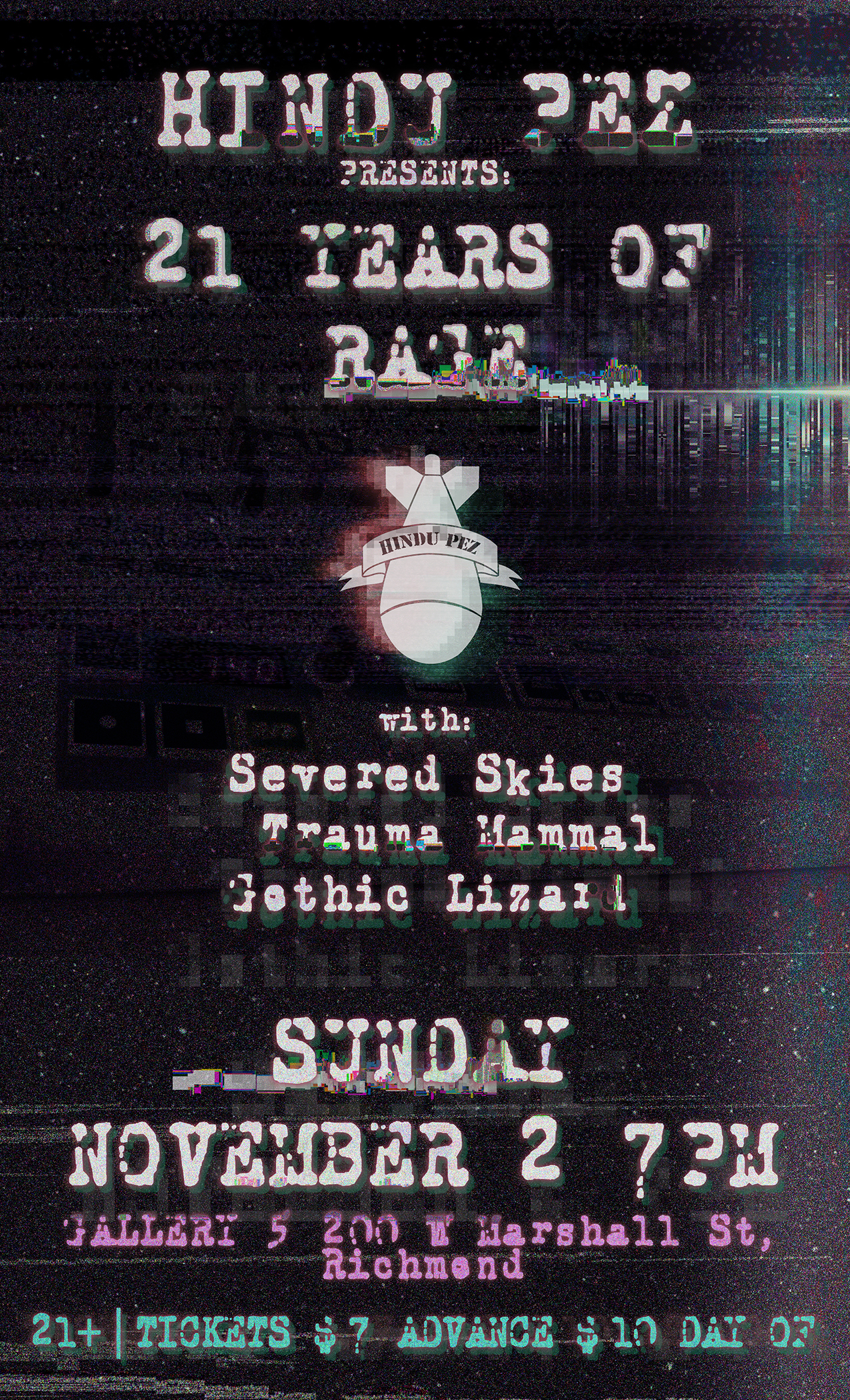 Flyer for 21 Years Of Rage