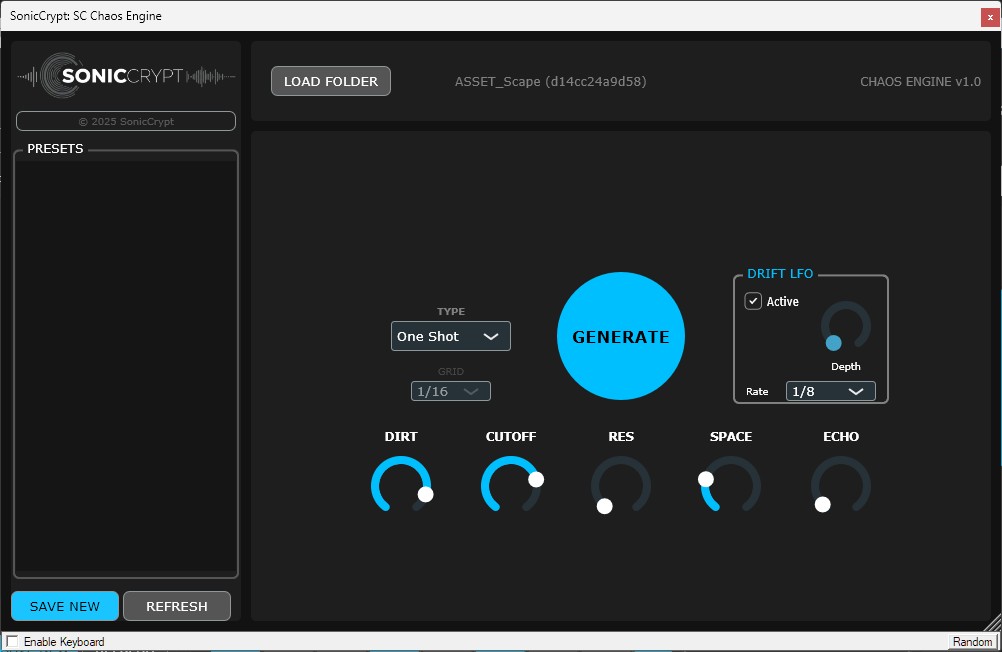 SonicCrypt Chaos Engine VST Screenshot